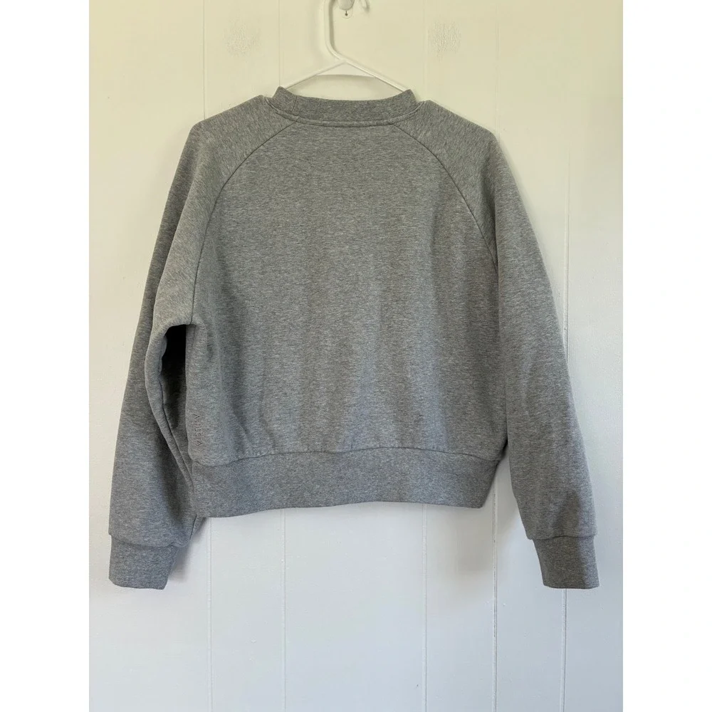 Athleta Coaster Luxe Sweatshirt Womens Medium Grey Crew Neck Fleece Pullover M - Picture 2 of 5